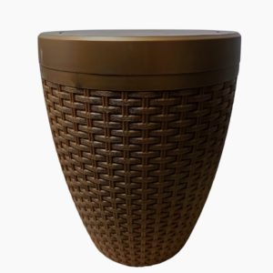 Cesto Lixeira Rattan Ouro 7,5 Litros Aquaplas